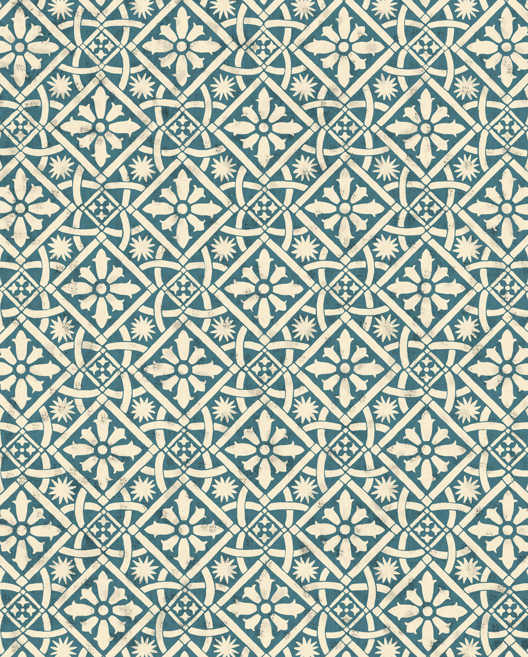Victorian Teal Blue 610x760mm Victorian Teal Blue