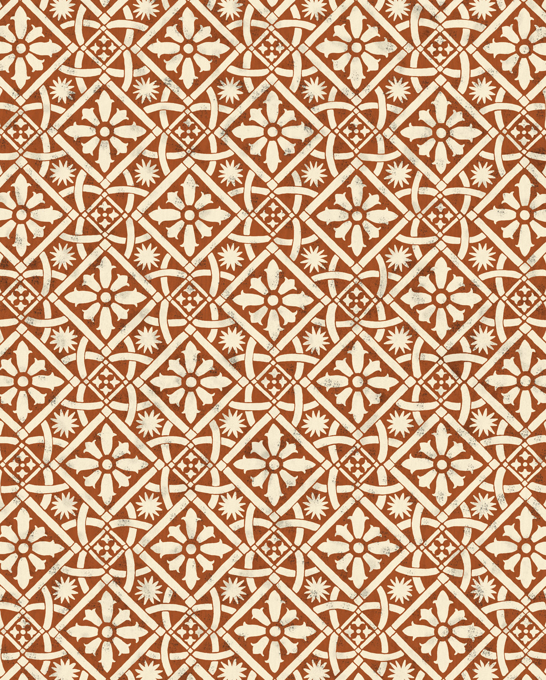 Victorian Terracotta Orange 610x760mm